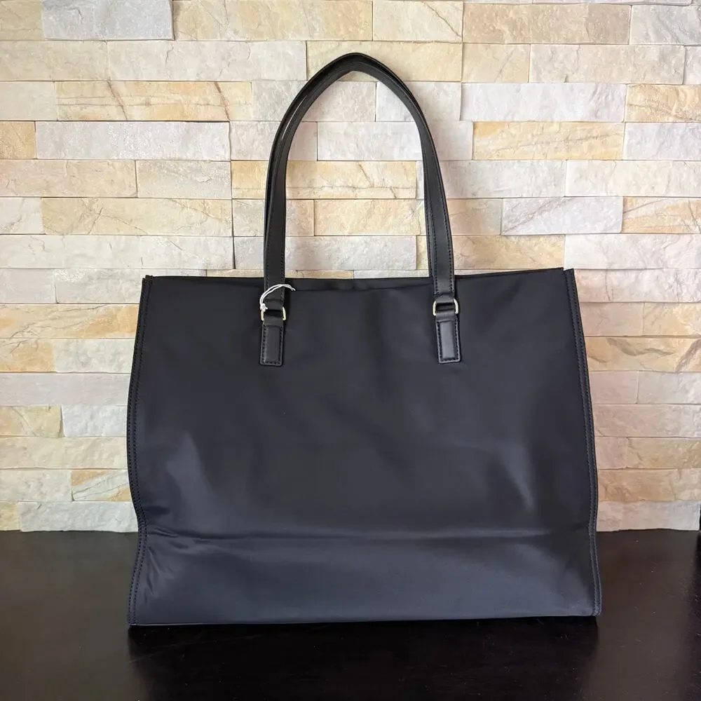 NEW‼️ TORY BURCH ELLA TOTE BLACK 136144 NYLON
